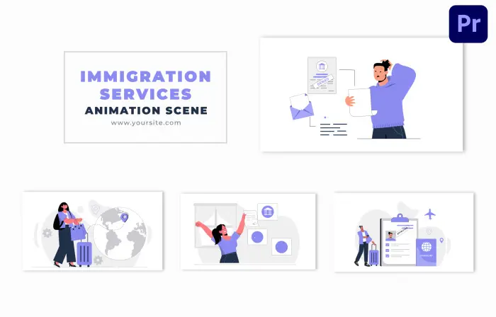 Immigration Services Conceptual Character Animation Scene